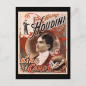 Harry Houdini King of Cards Briefkaart (Voorkant)