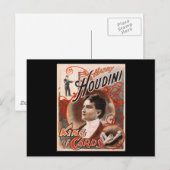 Harry Houdini King of Cards Briefkaart (Voorkant / Achterkant)