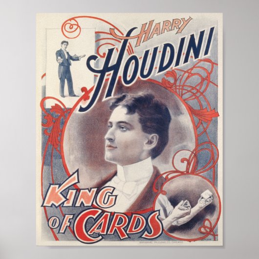 Harry Houdini King of Cards Poster (Voorkant)