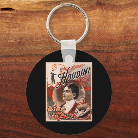 Harry Houdini King of Kaarten Sleutelhanger (Voorkant)