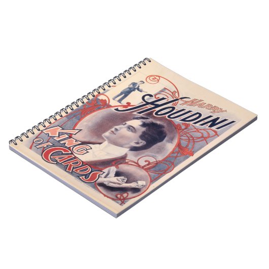 Harry Houdini, koning van kaarten 1895 Notitieboek (Linkerzijde)