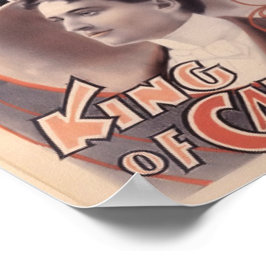 Harry Houdini, koning van kaarten 1895 Poster (Hoek)