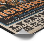 Harry Houdini  Magician Performance Poster (Hoek)