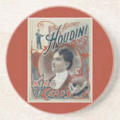Harry Houdini  Magicien Poster Zandsteen Onderzetter (Voorkant)