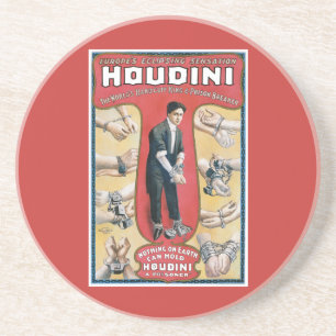 Harry Houdini  Magicien Poster Zandsteen Onderzetter