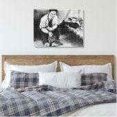 Harry Houdini Over aan Escape uit de gevangenis Canvas Afdruk (Insitu (Slaapkamer))