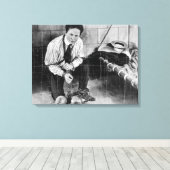 Harry Houdini Over aan Escape uit de gevangenis Canvas Afdruk (Insitu (Houten vloer))