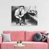 Harry Houdini Over aan Escape uit de gevangenis Canvas Afdruk (Insitu (Woonkamer))
