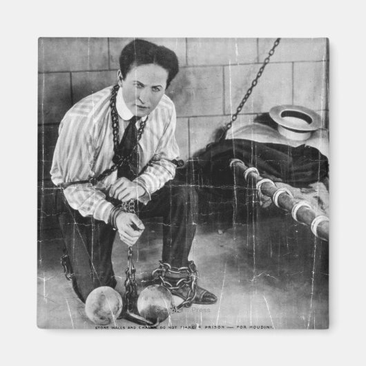 Harry Houdini Over aan Escape uit de gevangenis Magneet (Voorkant)
