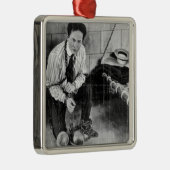 Harry Houdini Over aan Escape uit de gevangenis Metalen Ornament (Rechts)