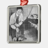 Harry Houdini Over aan Escape uit de gevangenis Metalen Ornament (Links)