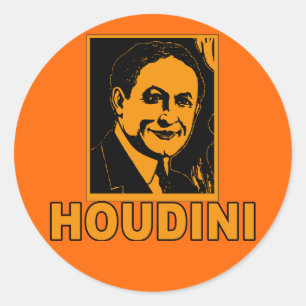 Harry Houdini Poster T shirten, Mokken, geschenken Ronde Sticker