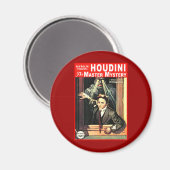 Harry Houdini Pulp Fictie Stijl Illustratie Magneet (Voorkant / Achterkant)