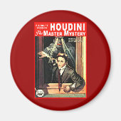 Harry Houdini Pulp Fictie Stijl Illustratie Magneet (Voorkant)