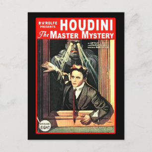 Harry Houdini Pulp Fiction Style Illustratie Briefkaart