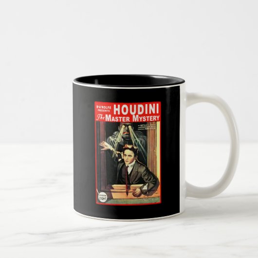 Harry Houdini Pulp Fiction Style Illustratie Tweekleurige Koffiemok (Rechts)