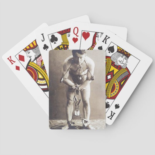 Harry Houdiniin in Chains Pokerkaarten (Achterkant)
