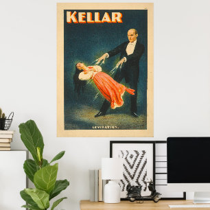 Harry Kellar Goochelaar Lithografie Poster