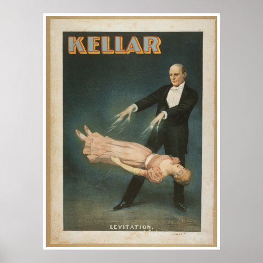Harry Kellar Levitation Poster (Voorkant)