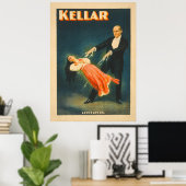 Harry Kellar Magician Lithograph Poster (Thuiskantoor)