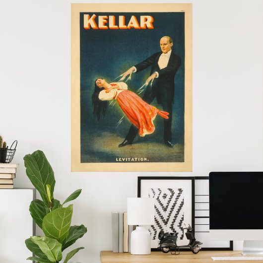 Harry Kellar Magician Lithograph Poster (Thuiskantoor)