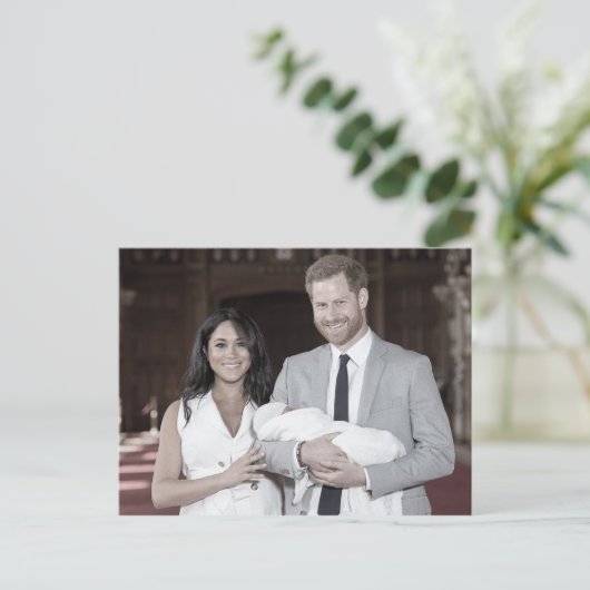 Harry Meghan Archie gestileerde Briefkaart (Staand voorkant)