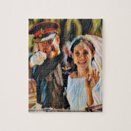 Harry & Meghan bruiloft schilderij effect Legpuzzel