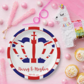 Harry & Meghan Crown | Koninklijke bruiloft Papieren Bordje (Feest)