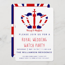 Harry & Meghan Crown | Royal Wedding Watch Party Kaart