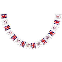 Harry & Meghan Crown & Union Jack Royal Bruiloft Vlaggetjes