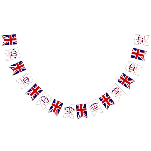Harry & Meghan Crown & Union Jack Royal Bruiloft Vlaggetjes (Alle)