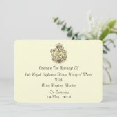 Harry & Meghan Elegant Royal Wedding Invitation Kaart (Staand voorkant)