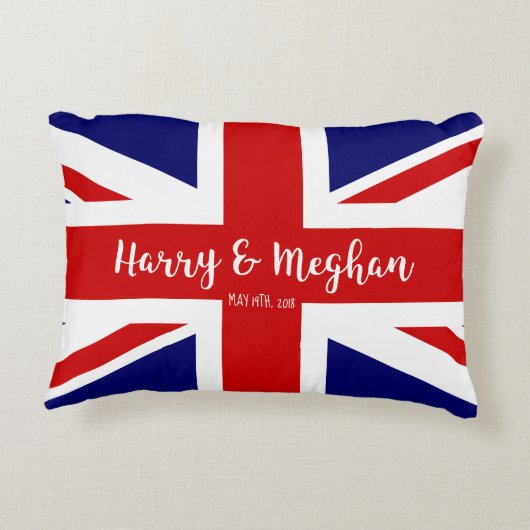 Harry & Meghan | Herdenking rond koninklijk huweli Accent Kussen (Achterkant)
