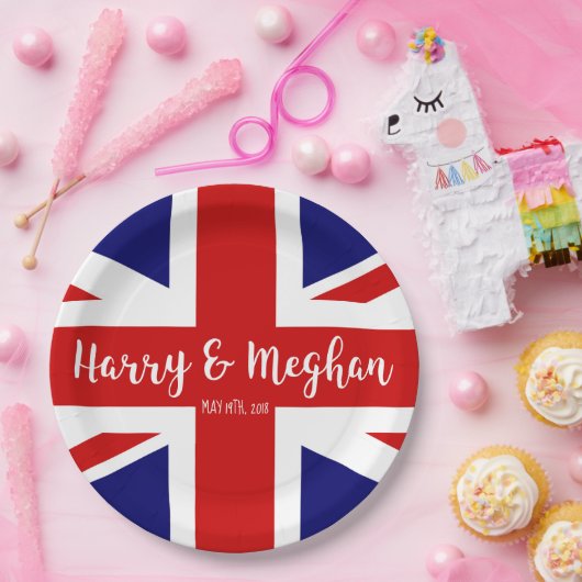 Harry & Meghan | Koninklijke bruiloft viering Papieren Bordje (Feest)