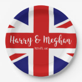 Harry & Meghan | Koninklijke bruiloft viering Papieren Bordje (Voorkant)