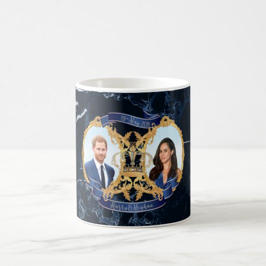 Harry+Meghan Midnight Blue Marble Koffiemok (Center)
