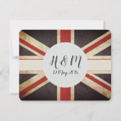 Harry Meghan Monogram Union Jack Invitation Kaart (Voorkant)