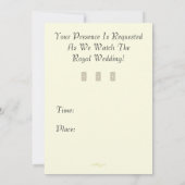 Harry & Meghan Royal Crown Invitation (Taupe) Kaart (Achterkant)