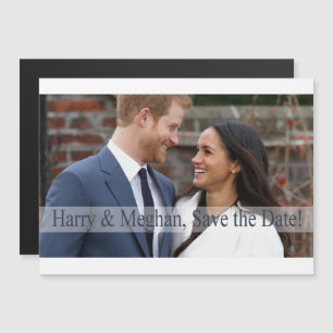 Harry & Meghan, sla de datum op! Magnetische Uitnodiging