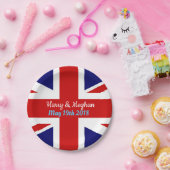 Harry & Meghan, Union Jack. Papieren Bordje (Feest)