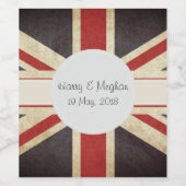 Harry & Meghan Union Jack Wijnlabel Wijn Etiket (Enkel label)