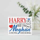 Harry & Meghan Wedding, 19 mei 2018 Briefkaart (Staand voorkant)