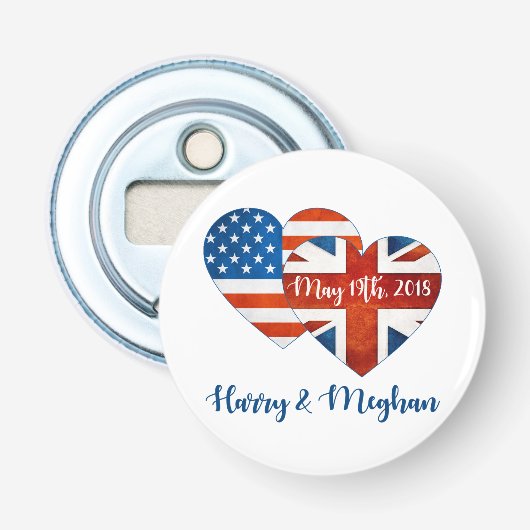 Harry & Meghan Wedding, 19 mei 2018 Button Flesopener (Voorkant)