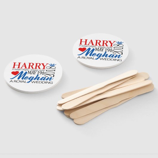 Harry & Meghan Wedding, 19 mei 2018 Handwaaier (Niet-gemonteerd)