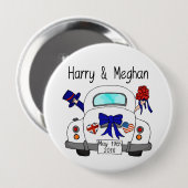 Harry & Meghan Wedding, 19 mei 2018 Ronde Button 4,0 Cm (Voorkant /achterkant)