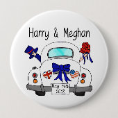 Harry & Meghan Wedding, 19 mei 2018 Ronde Button 4,0 Cm (Voorkant)