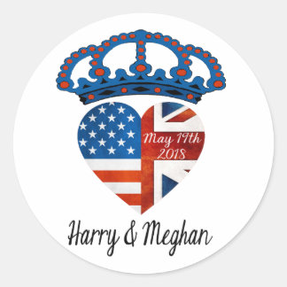 Harry & Meghan Wedding, 19 mei 2018 Ronde Sticker