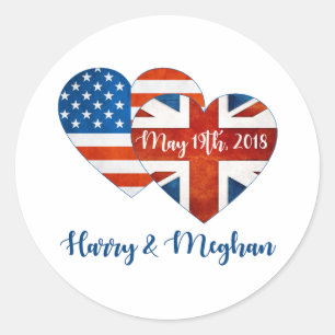 Harry & Meghan Wedding, 19 mei 2018 Ronde Sticker