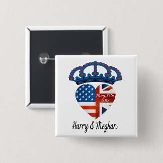 Harry & Meghan Wedding, 19 mei 2018 Vierkante Button 5,1 Cm