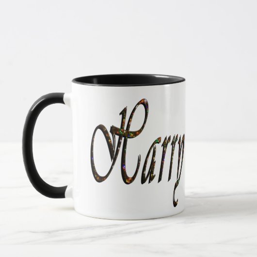 Harry, naam, Logo, Black Ringer Combo Coffee Mok. Mok (Links)